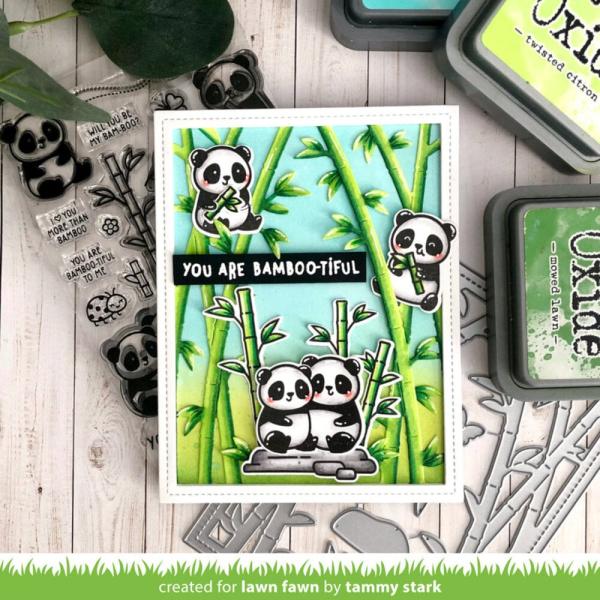 Lawn Fawn - Stanzschablone "Bamboo Forest Backdrop: Portrait" Dies