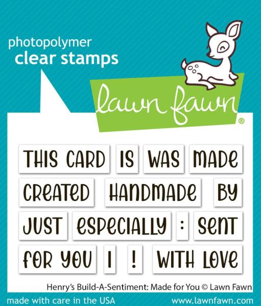 Lawn Fawn - Stempelset "Henry's Build-A-Sentiment: Made for You" Clear Stamp