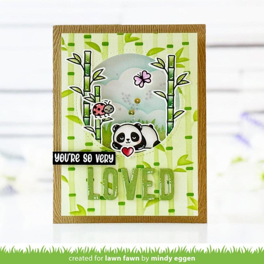 Lawn Fawn - Stempelset "I Heart Pandas" Clear Stamp Add-On