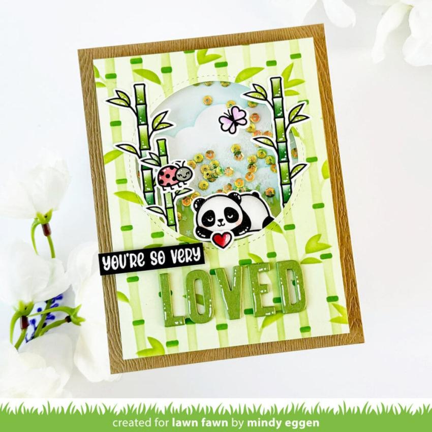 Lawn Fawn - Stempelset "I Heart Pandas" Clear Stamp Add-On