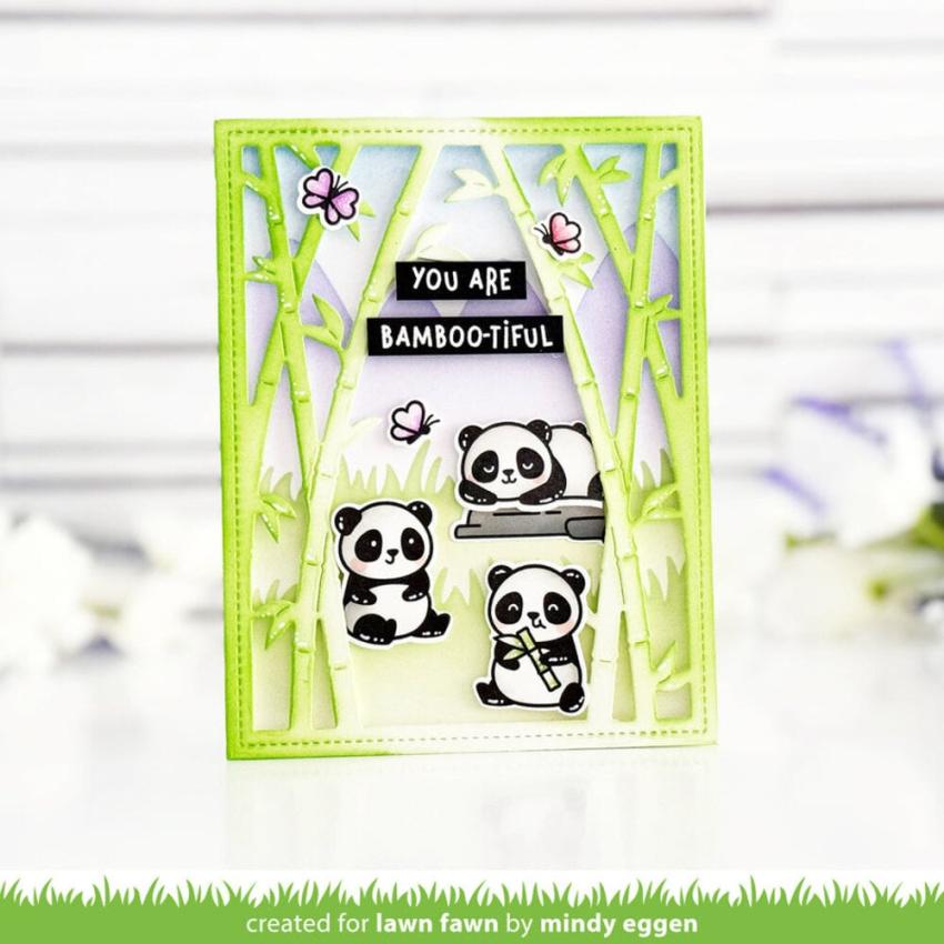 Lawn Fawn - Stempelset "I Heart Pandas" Clear Stamp Add-On