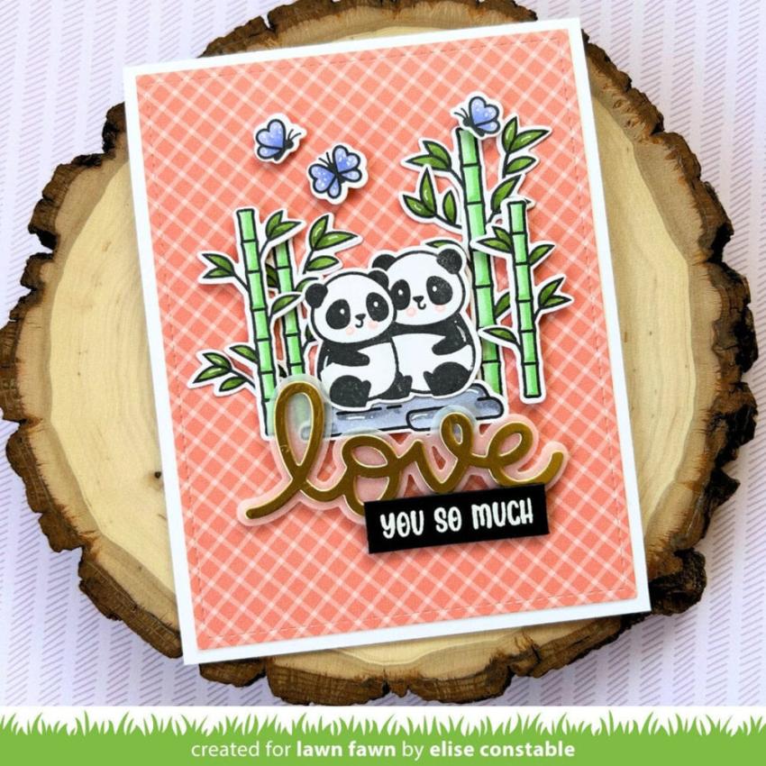 Lawn Fawn - Stempelset "I Heart Pandas" Clear Stamps