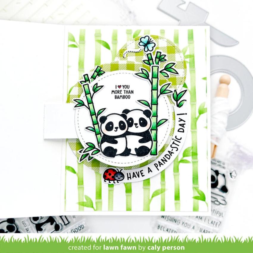 Lawn Fawn - Stempelset "I Heart Pandas" Clear Stamps