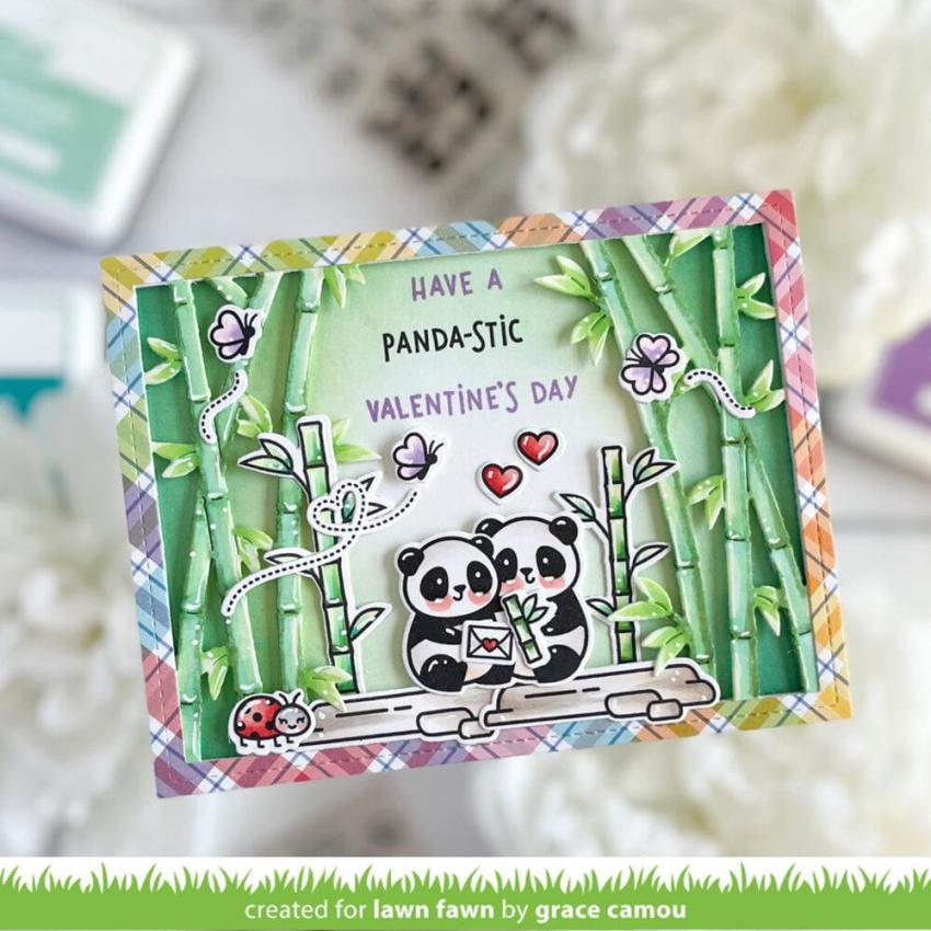 Lawn Fawn - Stempelset "I Heart Pandas" Clear Stamps