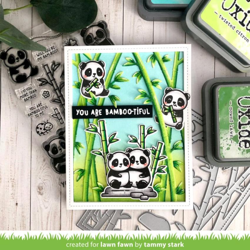 Lawn Fawn - Stempelset "I Heart Pandas" Clear Stamps