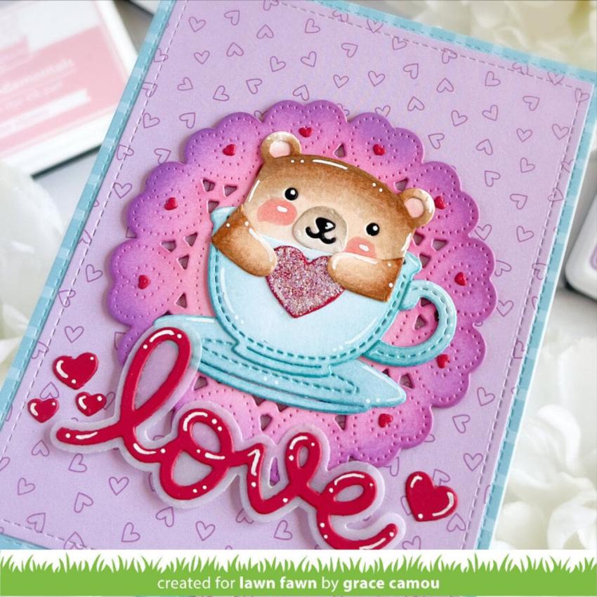 Lawn Fawn - Stanzschablone "Scripty Love Outline" Add-on Die