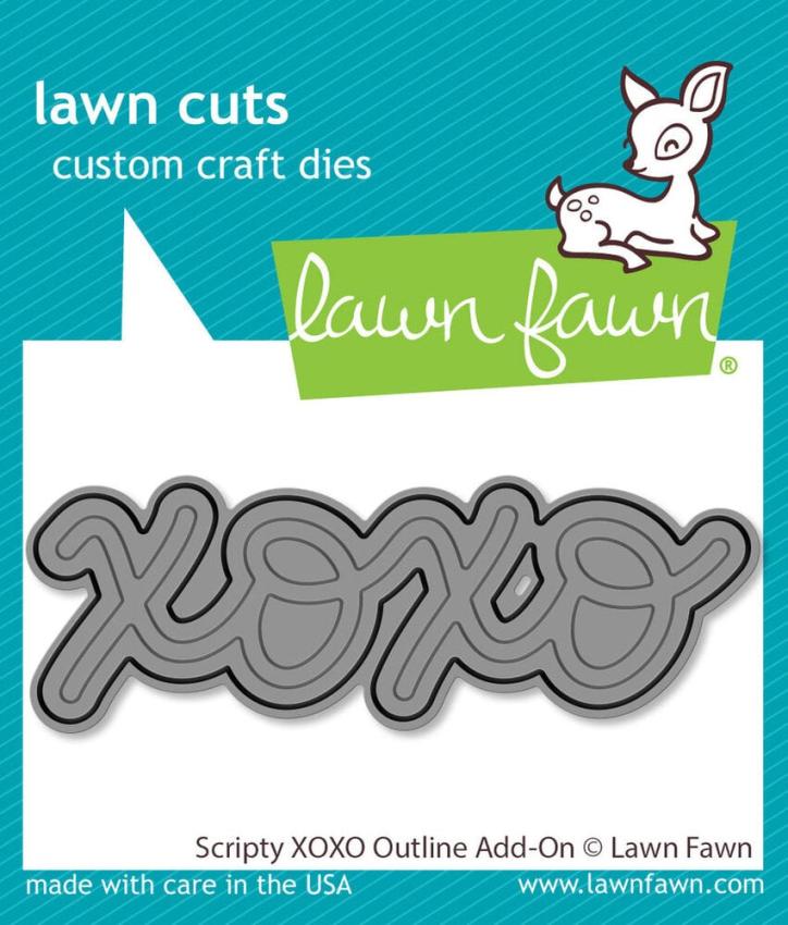 Lawn Fawn - Stanzschablone "Scripty XOXO Outline" Add-on Die