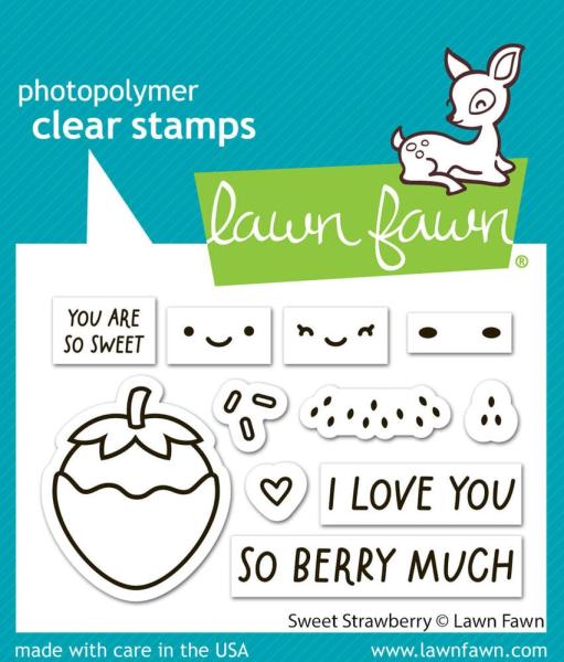 Lawn Fawn - Stempelset "Sweet Strawberry" Clear Stamps