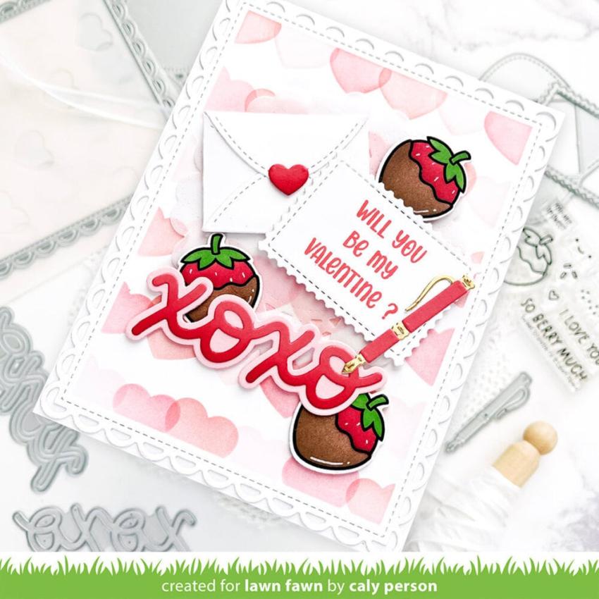 Lawn Fawn - Stempelset "Sweet Strawberry" Clear Stamps