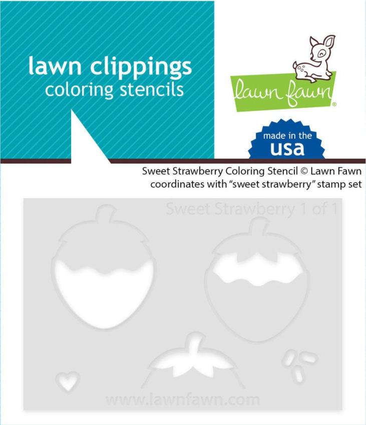 Lawn Fawn - Schablone "Sweet Strawberry" Stencil