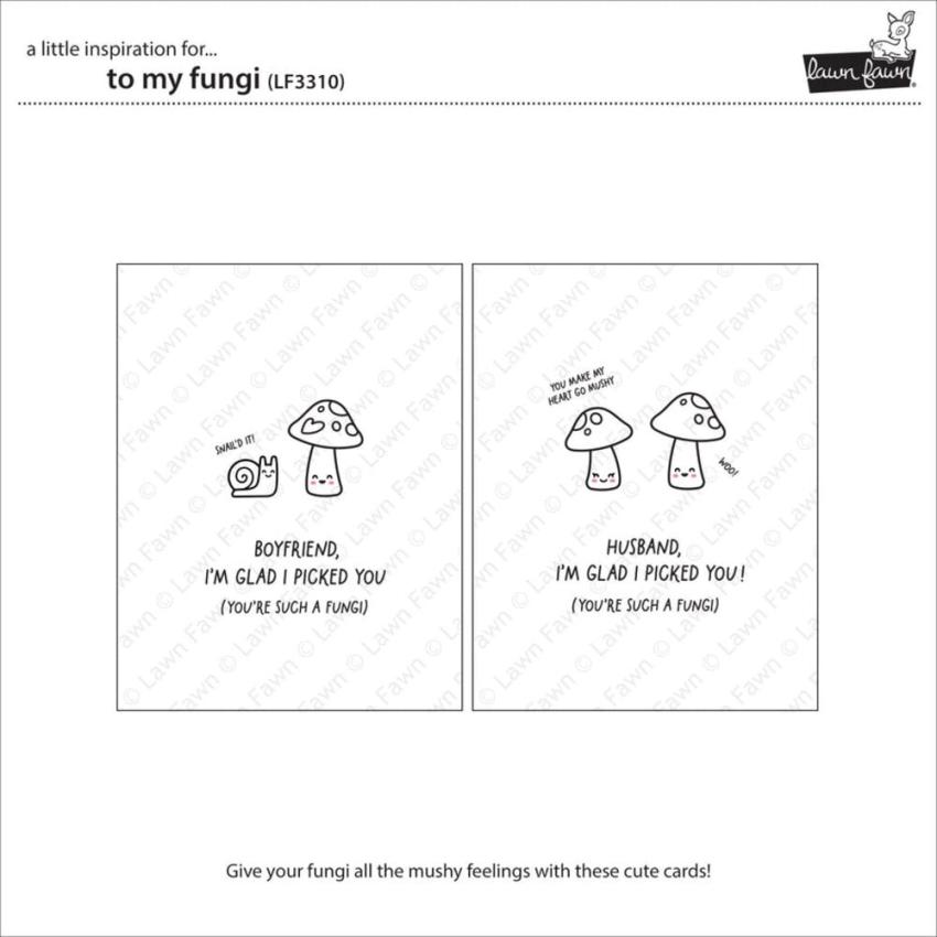 Lawn Fawn - Stempelset "To My Fungi" Clear Stamps