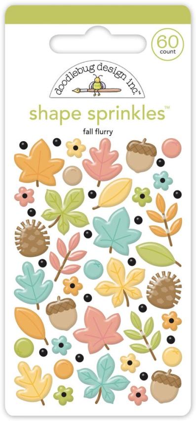 Doodlebug Design - Epoxy Sticker "Farmhouse Fall Flurry" Shape Sprinkles