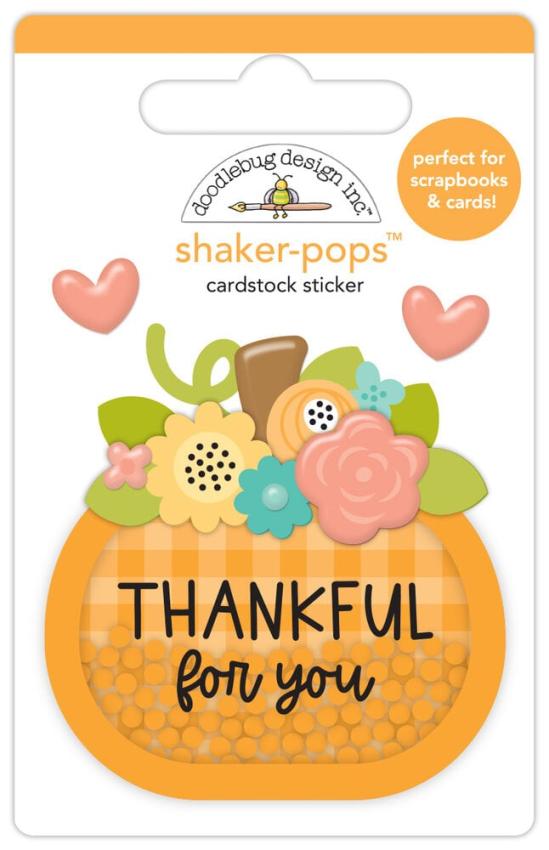 Doodlebug Design - Dimensional-Sticker "Farmhouse Thankful For You" Shaker-Pops