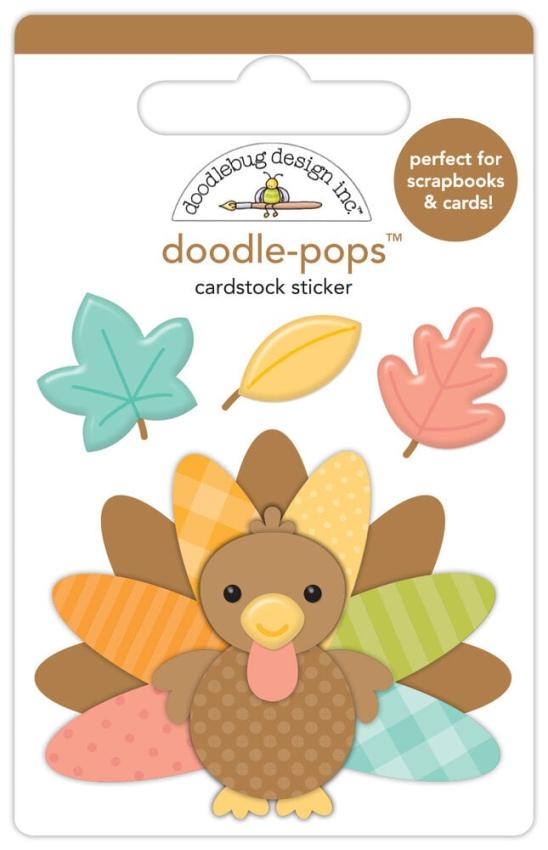 Doodlebug Design - Sticker "Farmhouse Turkey Time" Doodle-Pops 