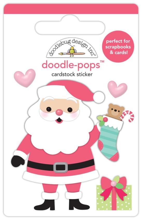 Doodlebug Design - Sticker "Tinsel Time Jolly St. Nick" Doodle-Pops 