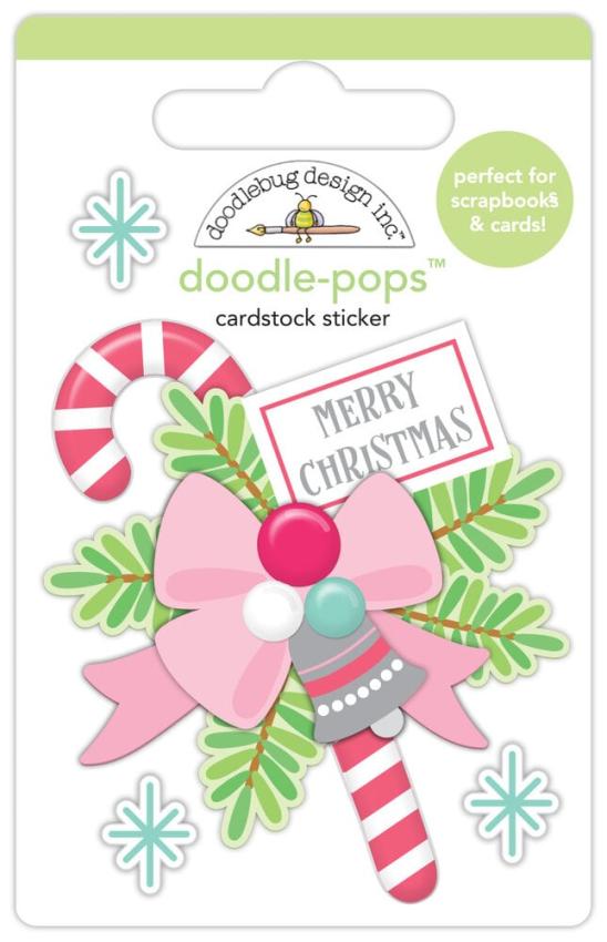 Doodlebug Design - Sticker "Tinsel Time Merry Christmas" Doodle-Pops 