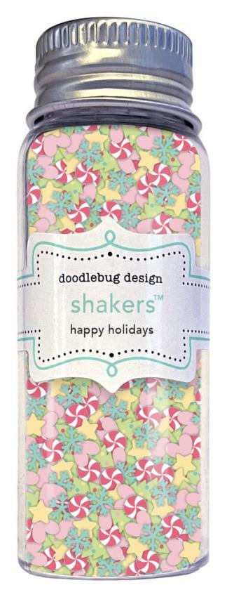 Doodlebug Design - Schüttelelemente "Tinsel Time Happy Holidays" Shakers