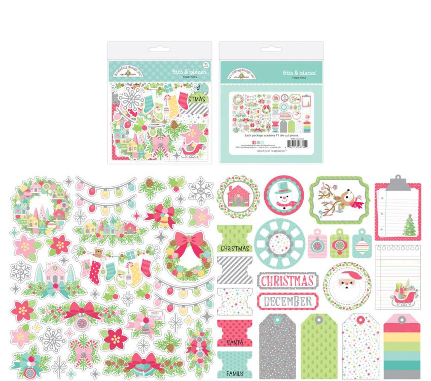 Doodlebug Design - Stanzteile "Tinsel Time" Bits & Pieces