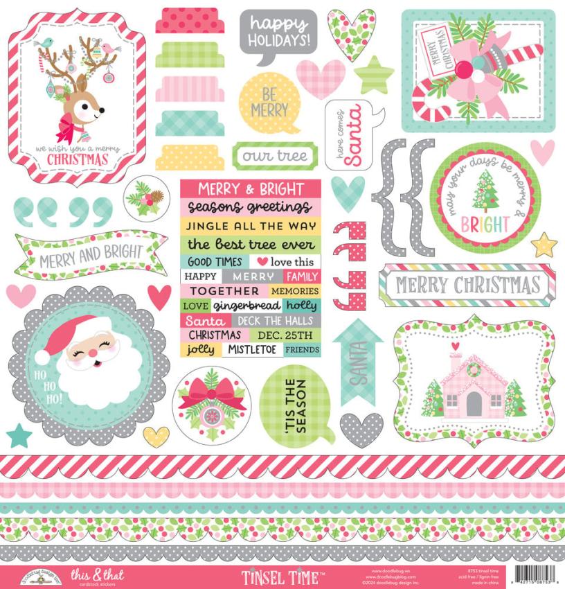 Doodlebug Design - Aufkleber "Tinsel Time" This & That Sticker