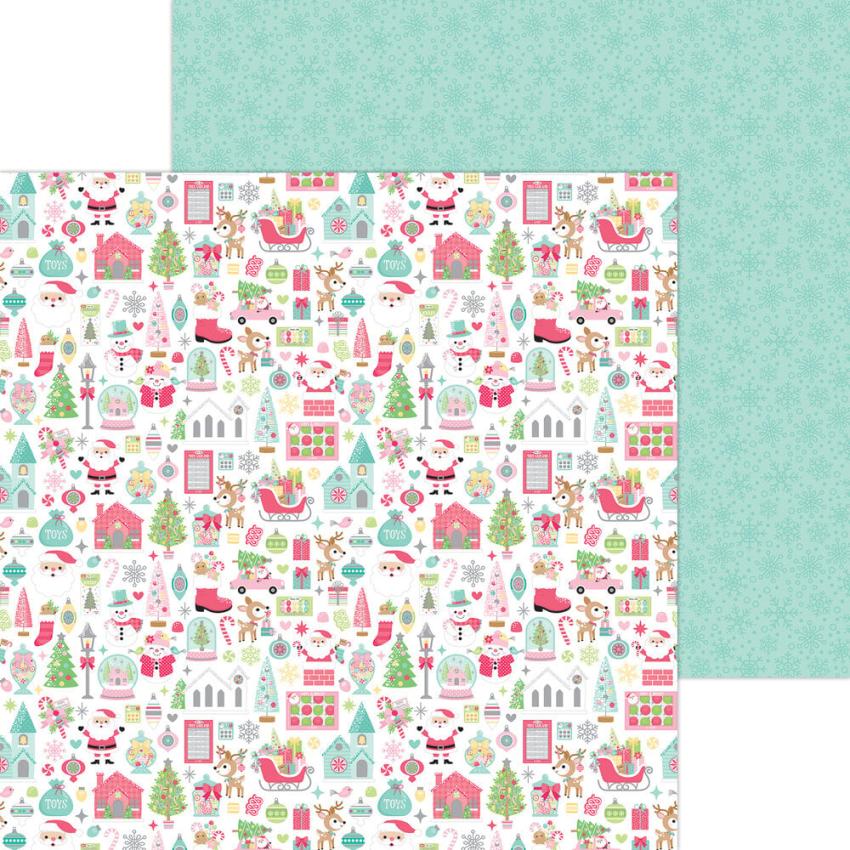 Doodlebug Design - Designpapier  "Tinsel Time " Paper Pack 12x12 Inch - 12 Bogen