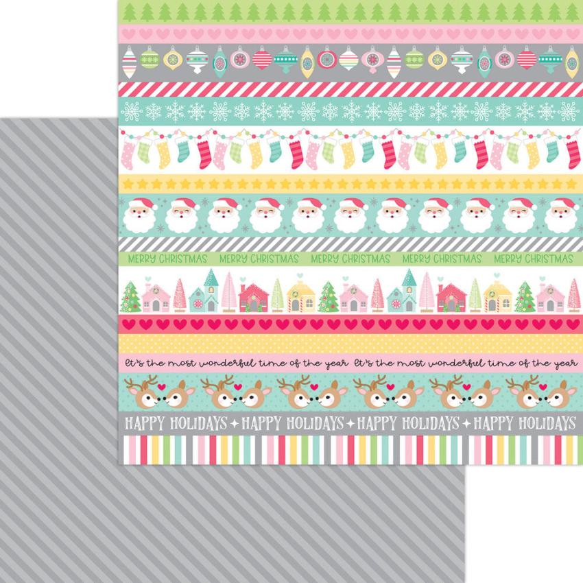 Doodlebug Design - Designpapier  "Tinsel Time " Paper Pack 12x12 Inch - 12 Bogen