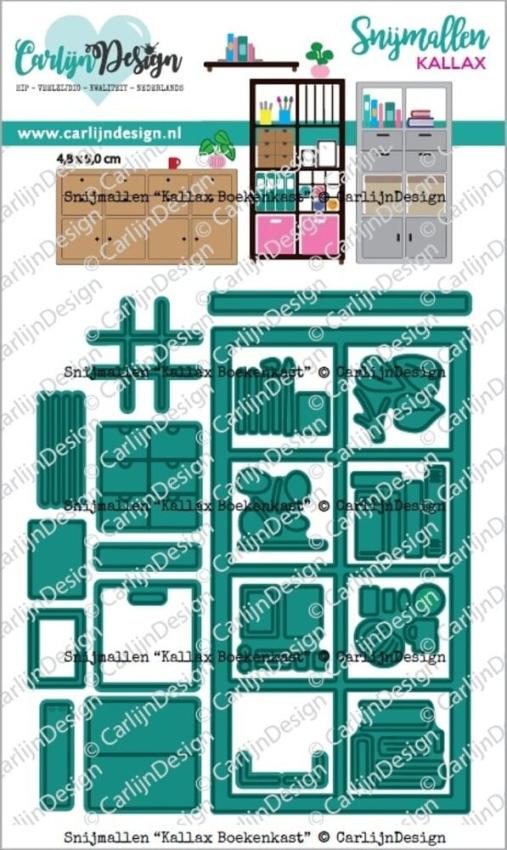 Carlijn Design - Stanzschablone "Boekenkast" Dies 