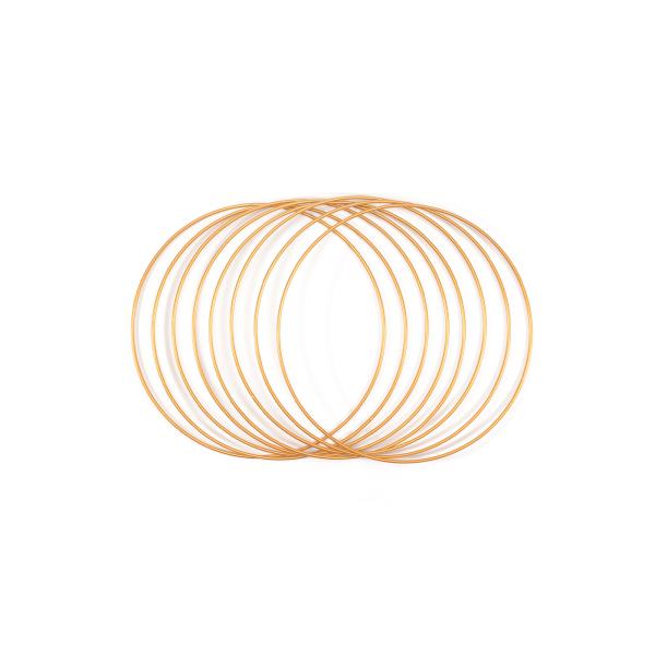 Vaessen Creative - Metallringe 20cm 3mm Gold 8 Stück