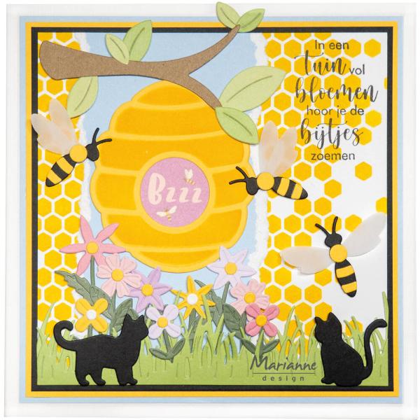 Marianne Design - Präge- und Stanzschalone "The little bees need a home" Collectables Dies