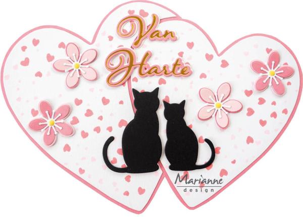 Marianne Design - Schablone 14,9x21cm "Layer Hearts" Stencil