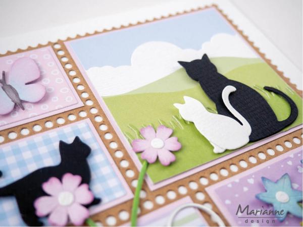 Marianne Design - Präge- und Stanzschablone "Cats & Kittens" Creatables Dies