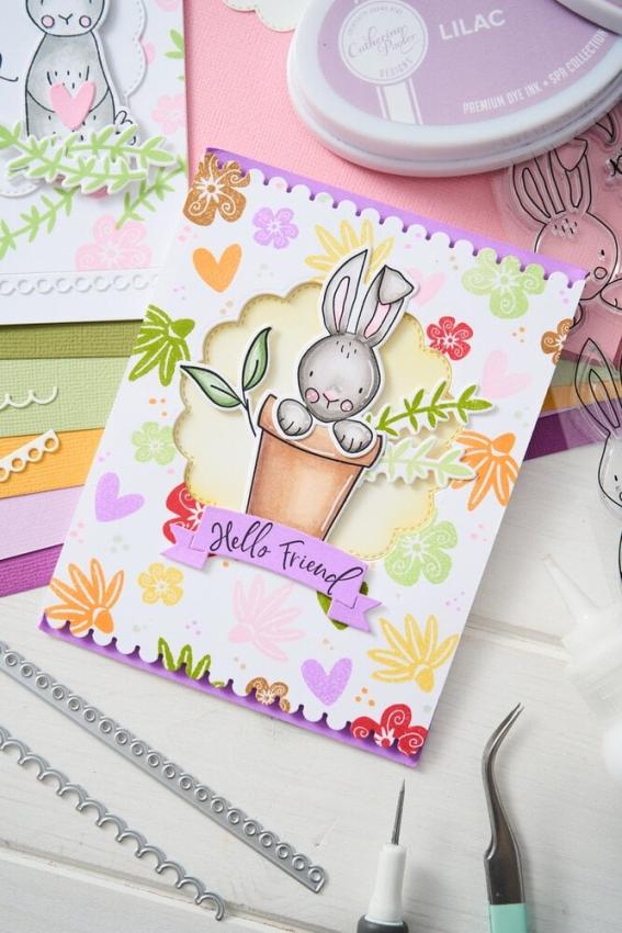 Sizzix - Stempelset "Bunny Bits & Blooms" Clear Stamps Design by Catherine Pooler