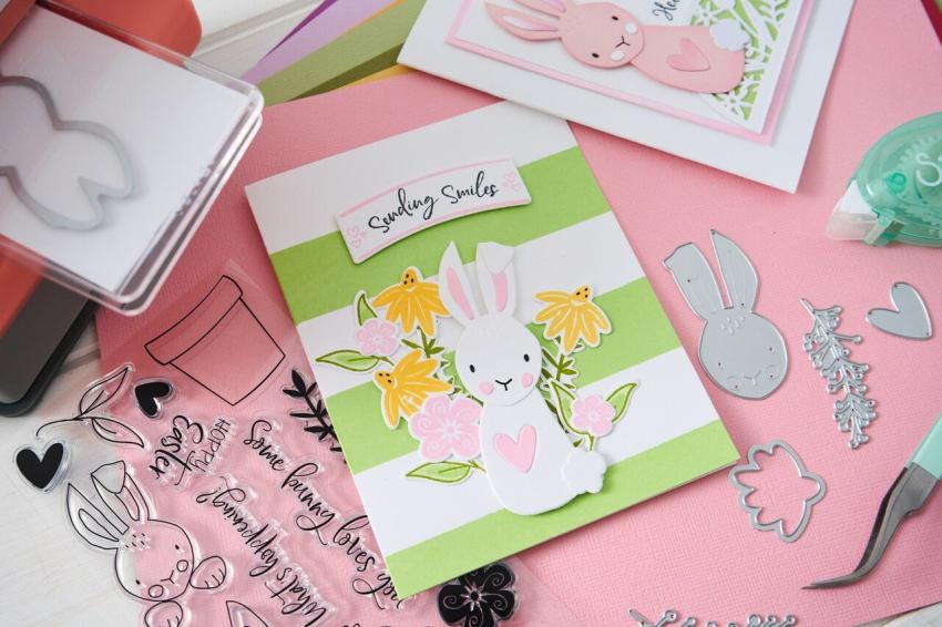 Sizzix - Stempelset "Bunny Bits & Blooms" Clear Stamps Design by Catherine Pooler