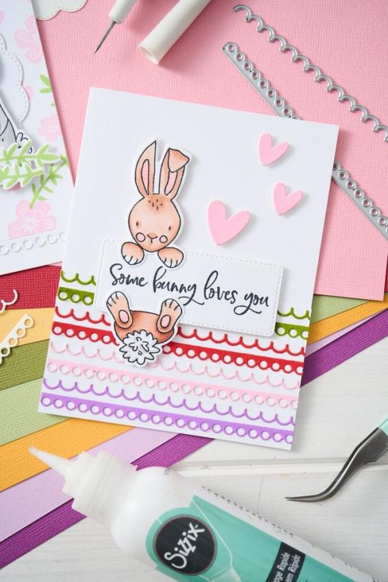 Sizzix - Stempelset "Bunny Bits & Blooms" Clear Stamps Design by Catherine Pooler