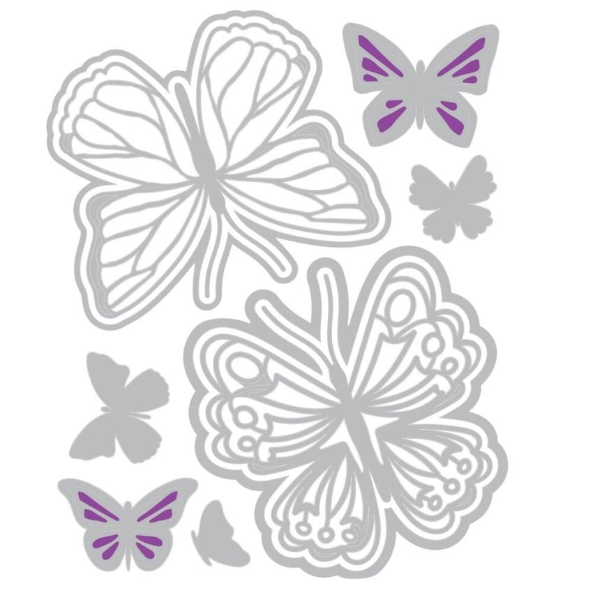 Sizzix - Stanzschablone "Spring Wings" Thinlits Craft Dies by Catherine Pooler