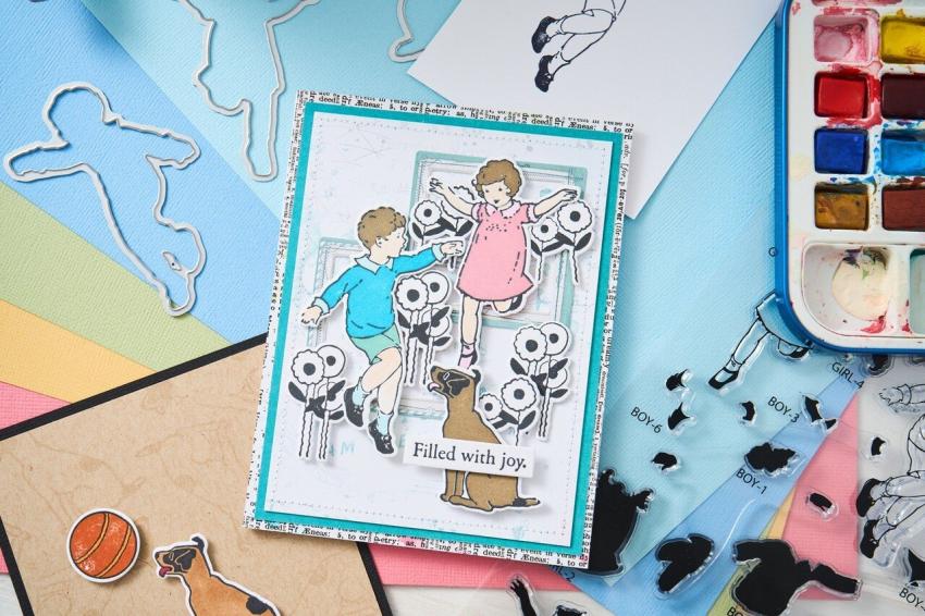 Sizzix - Stanzschablone & Stempelset "Play Time" Framelits Craft Dies & Clear Stamps by 49 and Market