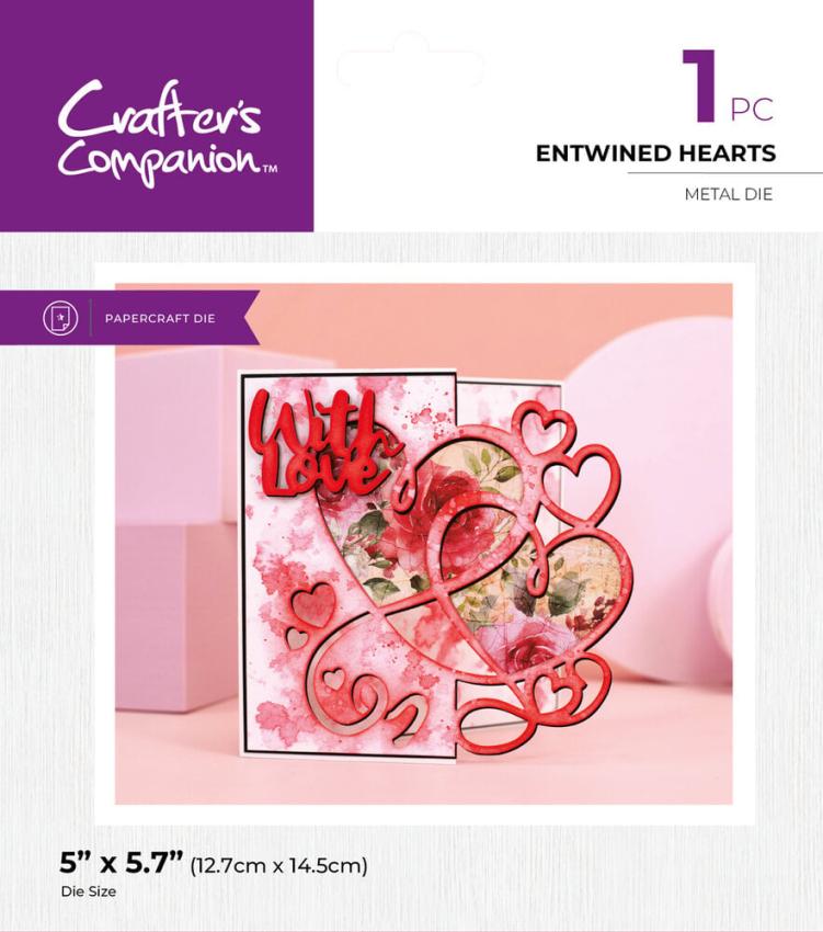 Crafters Companion - Stanzschablone "Entwined Hearts" Dies