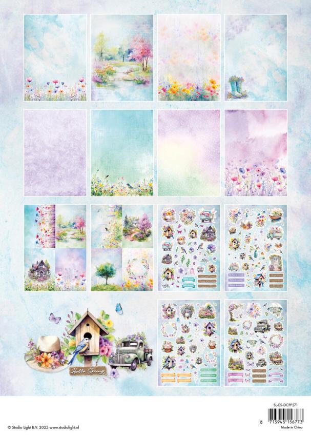 Studio Light - Stanzteile "Spring Serenade" Die Cut Block - 28 Bogen