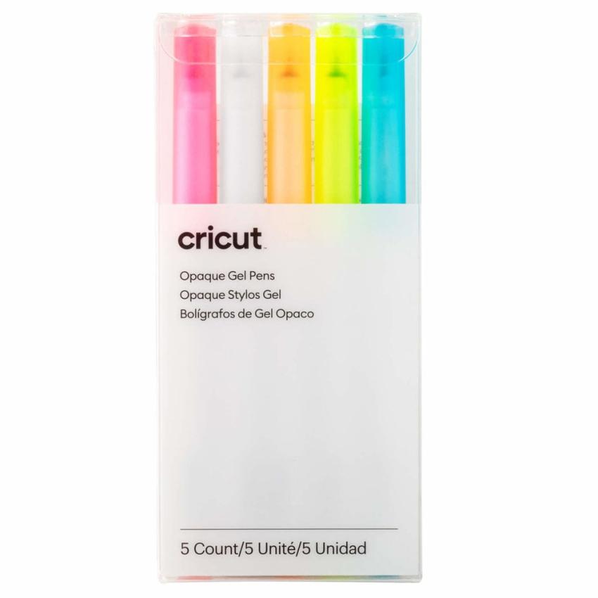 Cricut - Opaque Gel Pens 1.0 "Pink,Orange,White,Yellow,Blue" 5er Set