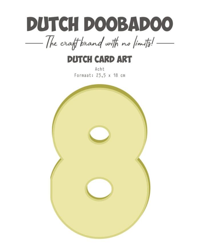 Dutch Doobadoo - Schablone A4 "Acht" Stencil - Dutch Card Art