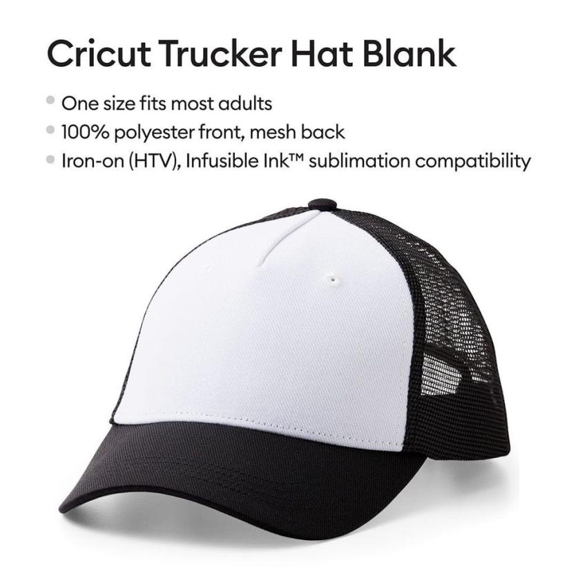 Cricut Cappy "Black/White" Trucker Hat