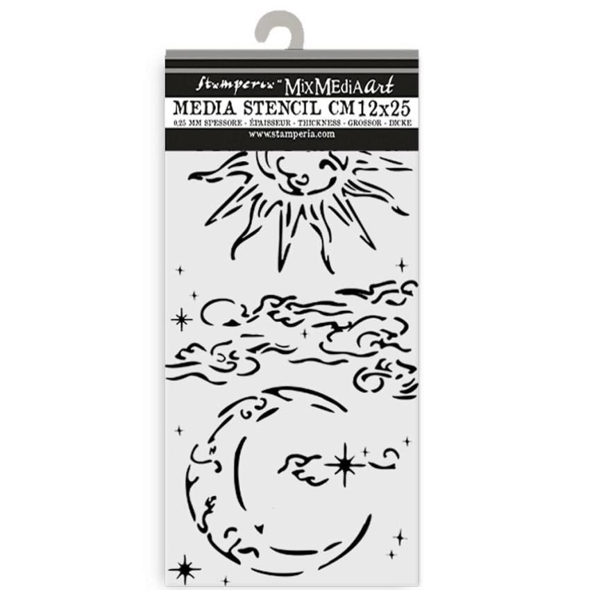 Stamperia - Schablone 12x25cm "Sun And Moon" Stencil