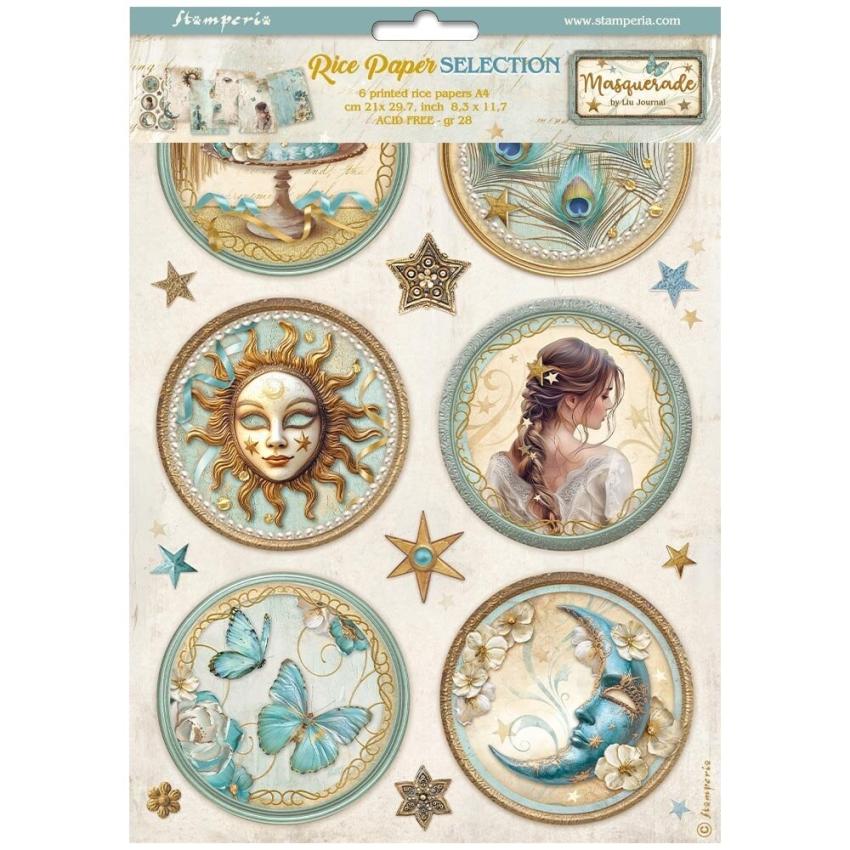 Stamperia - Decopatch Papier "Selection" Decoupage A4 - 6 Bogen  