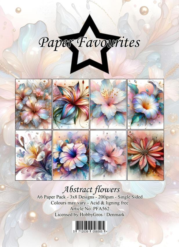 Paper Favourites - Designpapier "Abstract Flowers" Paper Pack A6 - 24 Bogen