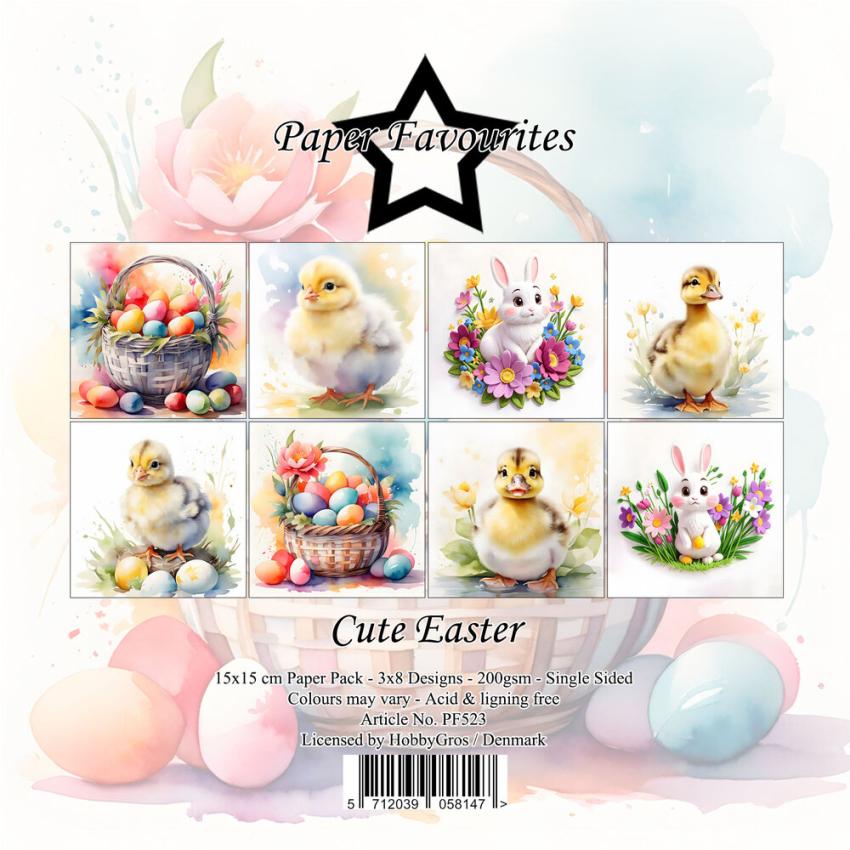 Paper Favourites - Designpapier "Cute Easter" Paper Pack 6x6 Inch - 24 Bogen