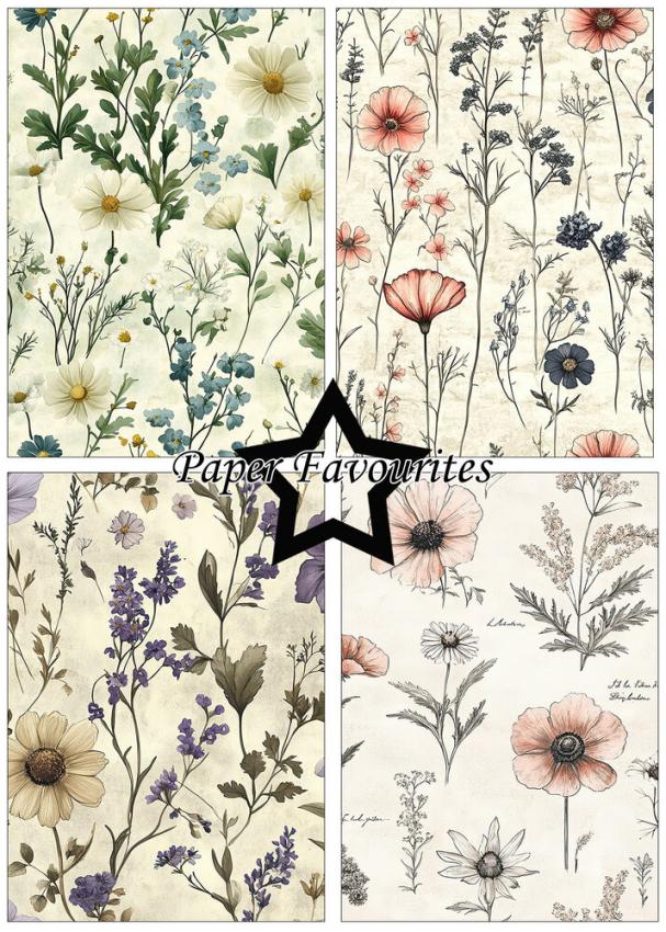 Paper Favourites - Designpapier "Wild Flower" Paper Pack A5 - 24 Bogen