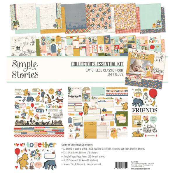 Simple Stories - Collectors Essential Kit "Say Cheese Classic Pooh" 12 Bogen Designpapier