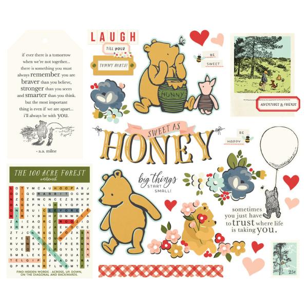 Simple Stories - Stanzteile "Say Cheese Classic Pooh" Big Bits & Pieces 