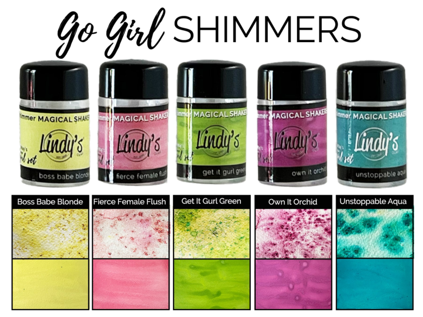 Lindys Stamp Gang - Pigmentpulver "Go Girl! Shimmers" Magical Shaker 2.0 Set - 5x10g