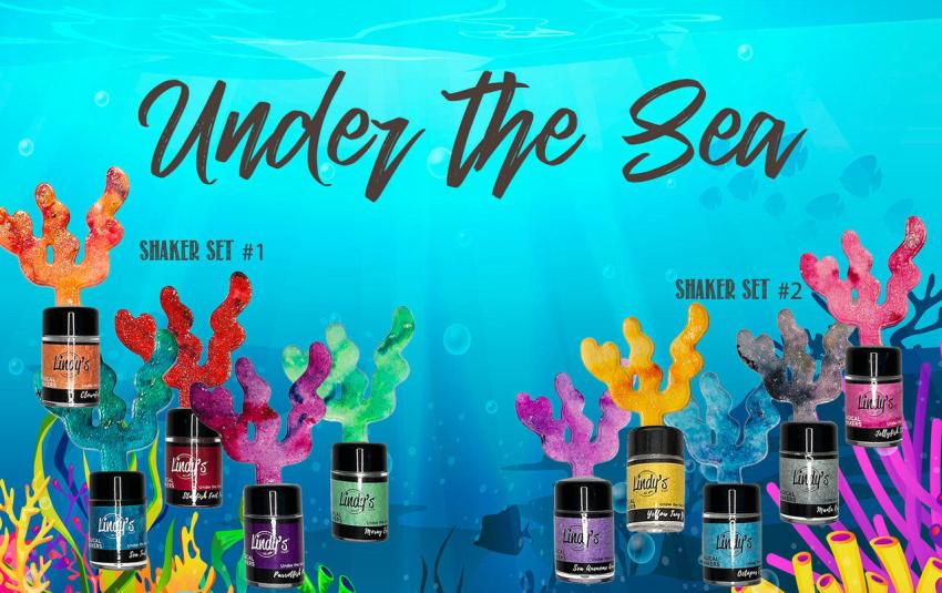 Lindys Stamp Gang - Pigmentpulver "Under the Sea 1" Magical Shaker 2.0 Set - 5x10g