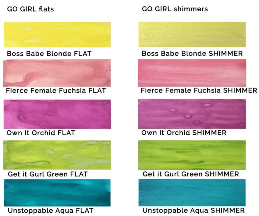 Lindys Stamp Gang - Pigmentpulver "Go Girl! Flats" Magical Shaker 2.0 Set - 5x10g